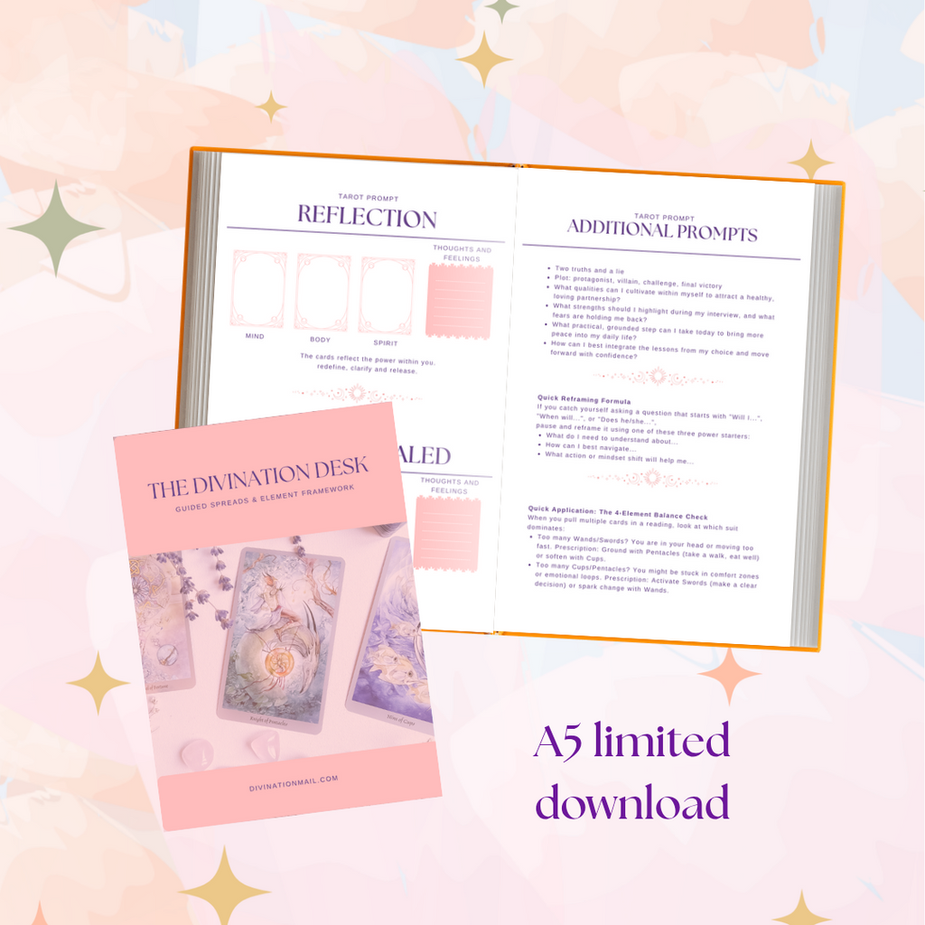 The Divination Desk: Guided Spreads & Element Framework ( Digital download)