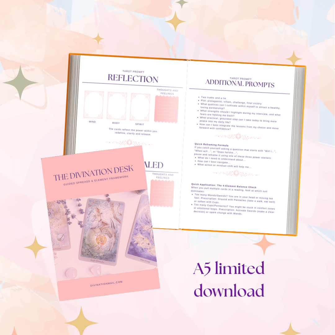 The Divination Desk: Guided Spreads & Element Framework ( Digital download)
