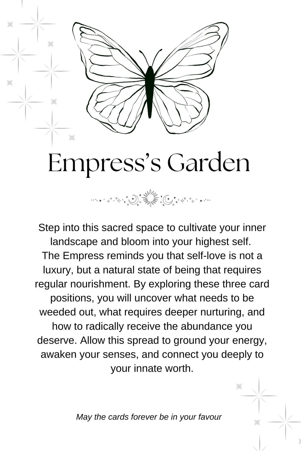 Empress's Garden Tarot Reading Bundle - Divination Mail. ABN: 76 607 487 962Empress's Garden Tarot Reading Bundle
